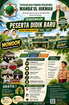 SPMB Madrasah Manba'ul Hikmah Tahun Ajaran 2026/2027